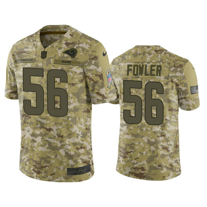 Los Angeles Rams Dante Fowler Jr. #56 2018 Salute to Service Limited Camo Jersey Los Angeles Rams Dante Fowler Jr. #56 2018 Salute to Service Limited Camo Jersey