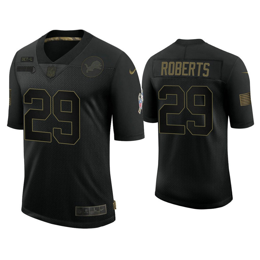 Detroit Lions #29 Darryl Roberts Black 2020 Salute to Service Limited Jersey Detroit Lions #29 Darryl Roberts Black 2020 Salute to Service Limited Jersey