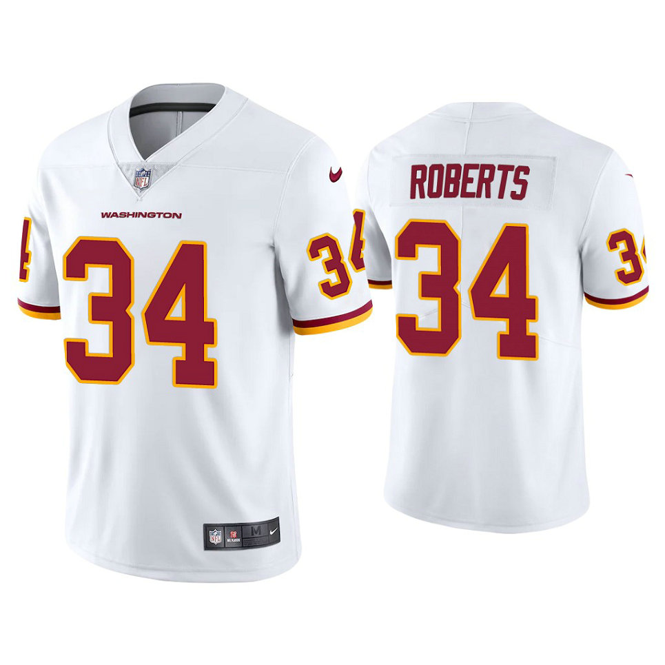 Washington Football Team #34 Darryl Roberts White Vapor Limited Jersey