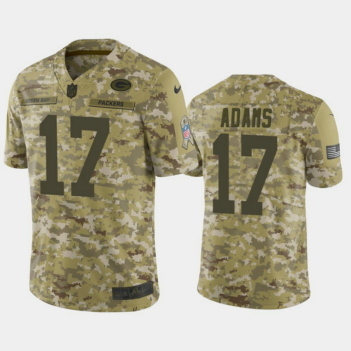 Green Bay Packers Davante Adams #17 2018 Salute to Service Limited Camo Jersey Green Bay Packers Davante Adams #17 2018 Salute to Service Limited Camo Jersey