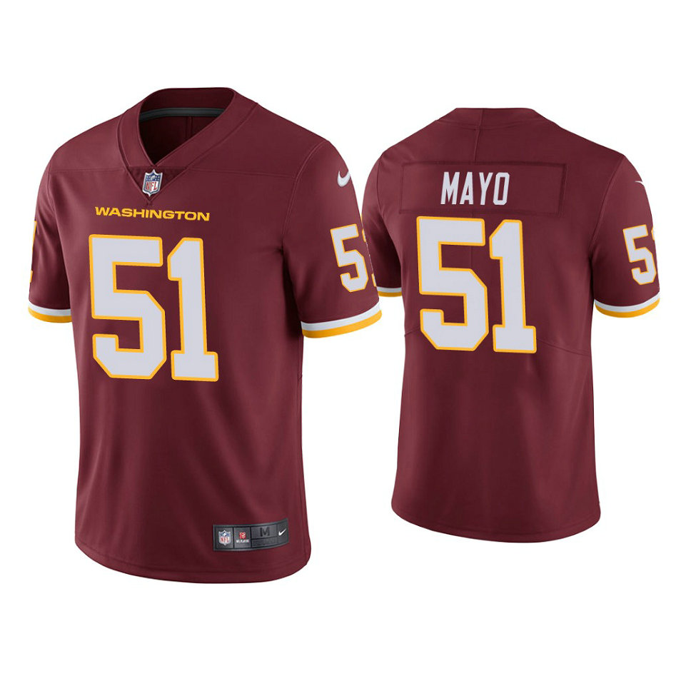 Washington Football Team #51 David Mayo Burgundy Vapor Limited Jersey Washington Football Team #51 David Mayo Burgundy Vapor Limited Jersey
