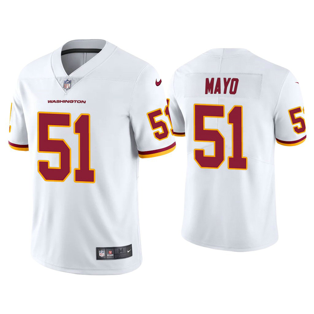 Washington Football Team #51 David Mayo White Vapor Limited Jersey Washington Football Team #51 David Mayo White Vapor Limited Jersey