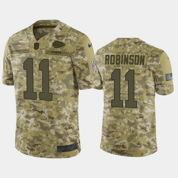 Kansas City Chiefs Demarcus Robinson #11 Camo Jersey 2018 Salute to Service Kansas City Chiefs Demarcus Robinson #11 Camo Jersey 2018 Salute to Service
