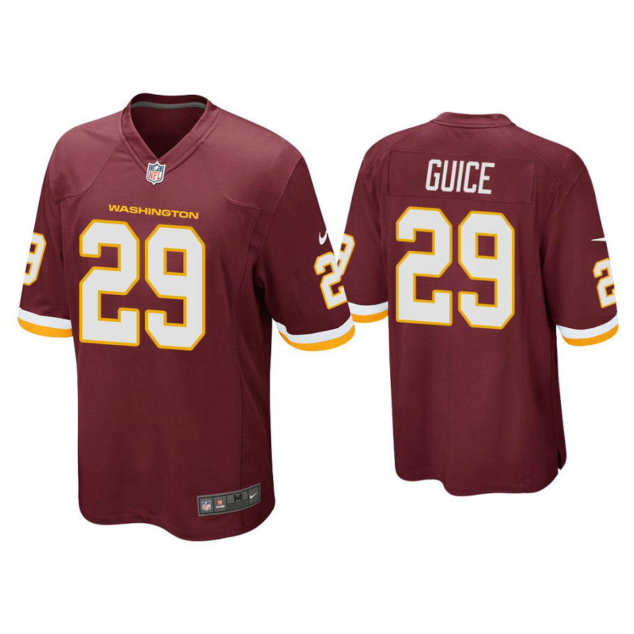 Washington Football Team #29 Derrius Guice Burgundy Game Jersey Washington Football Team #29 Derrius Guice Burgundy Game Jersey