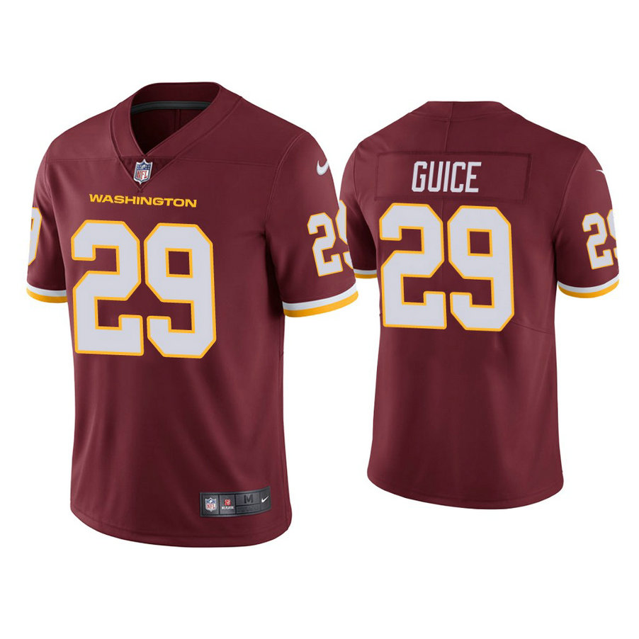 Washington Football Team #29 Derrius Guice Burgundy Vapor Limited Jersey Washington Football Team #29 Derrius Guice Burgundy Vapor Limited Jersey