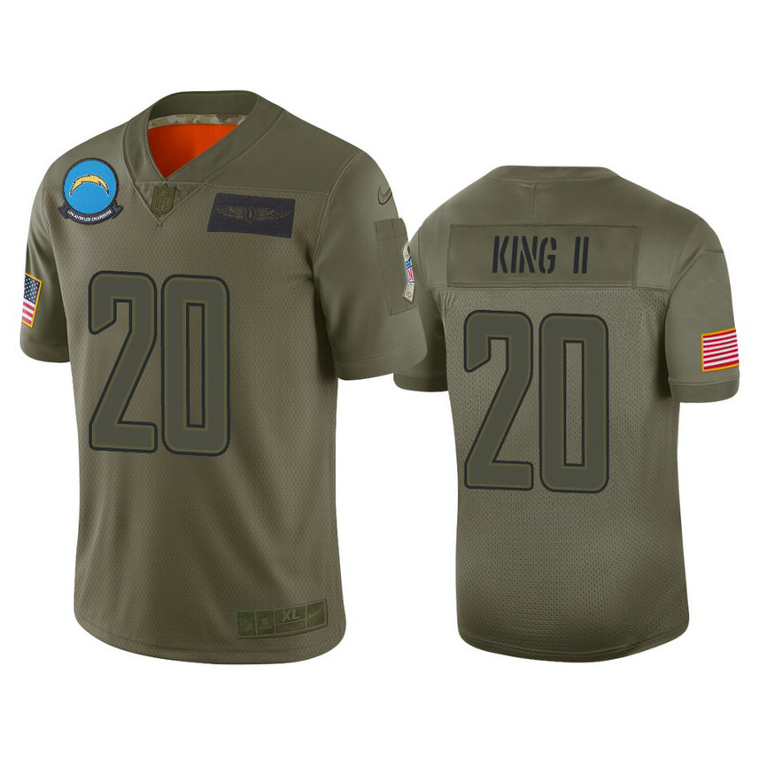 Los Angeles Chargers #20 Desmond King Camo 2019 Salute to Service Limited Jersey