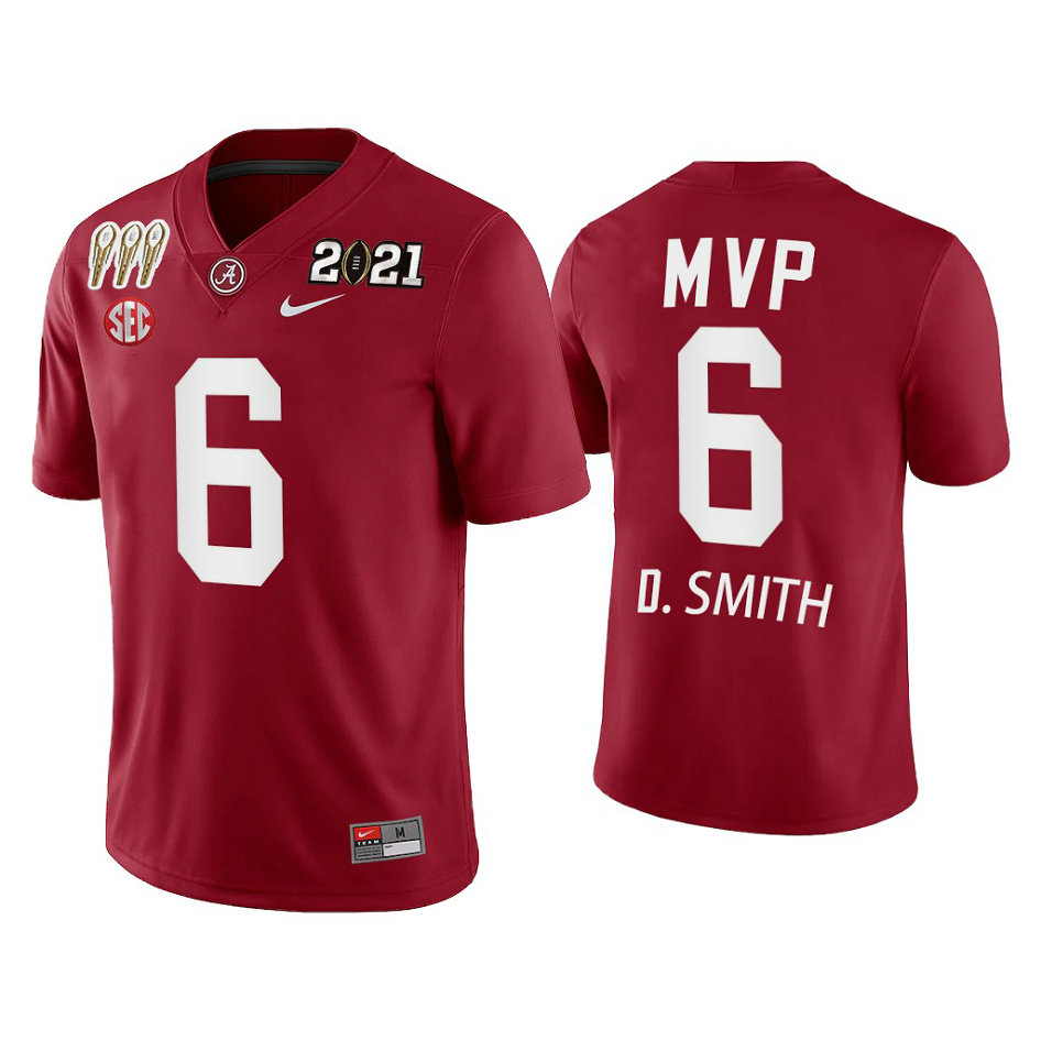 2021 College Football #6 DeVonta Smith Crimson Jersey