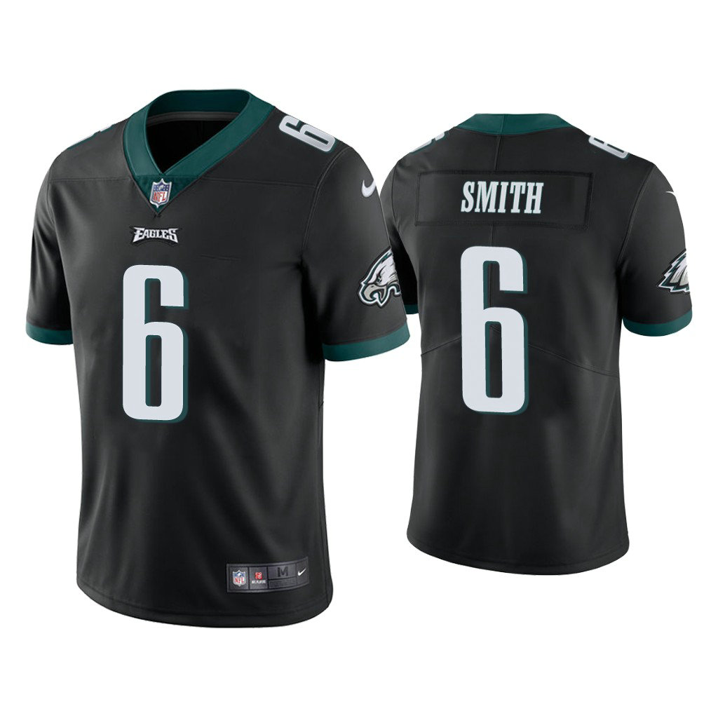 Philadelphia Eagles #6 DeVonta Smith Black 2021 NFL Draft Vapor Limited Jersey