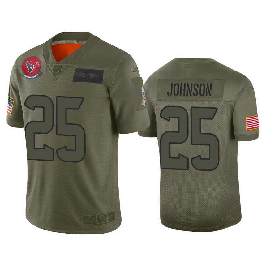 Houston Texans #25 Duke Johnson Camo 2019 Salute to Service Limited Jersey
