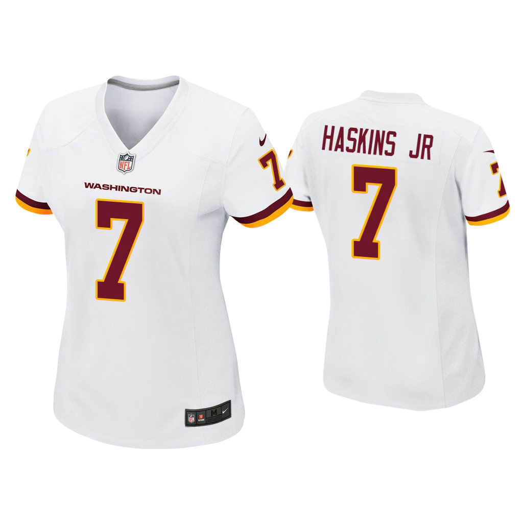 Women's Washington Football Team #7 Dwayne Haskins Jr. White Game Jersey