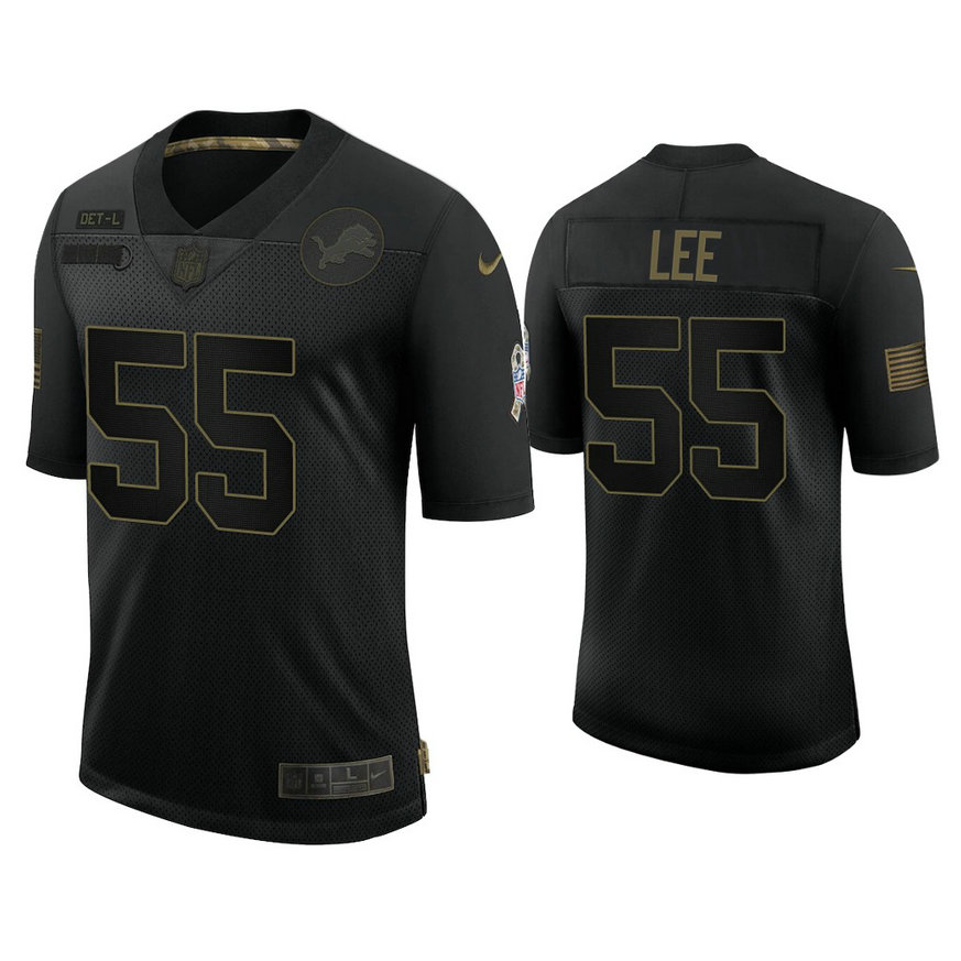 Detroit Lions #55 Elijah Lee Black 2020 Salute to Service Limited Jersey Detroit Lions #55 Elijah Lee Black 2020 Salute to Service Limited Jersey
