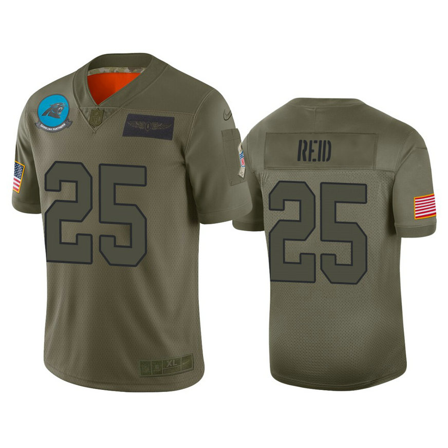 Carolina Panthers #25 Eric Reid Camo 2019 Salute to Service Limited Jersey