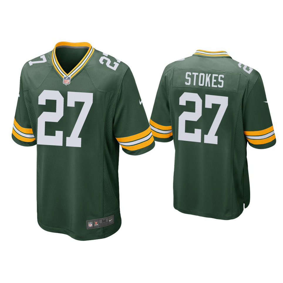 Green Bay Packers #27 Eric Stokes Green 2021 NFL Draft Game Jersey Green Bay Packers #27 Eric Stokes Green 2021 NFL Draft Game Jersey