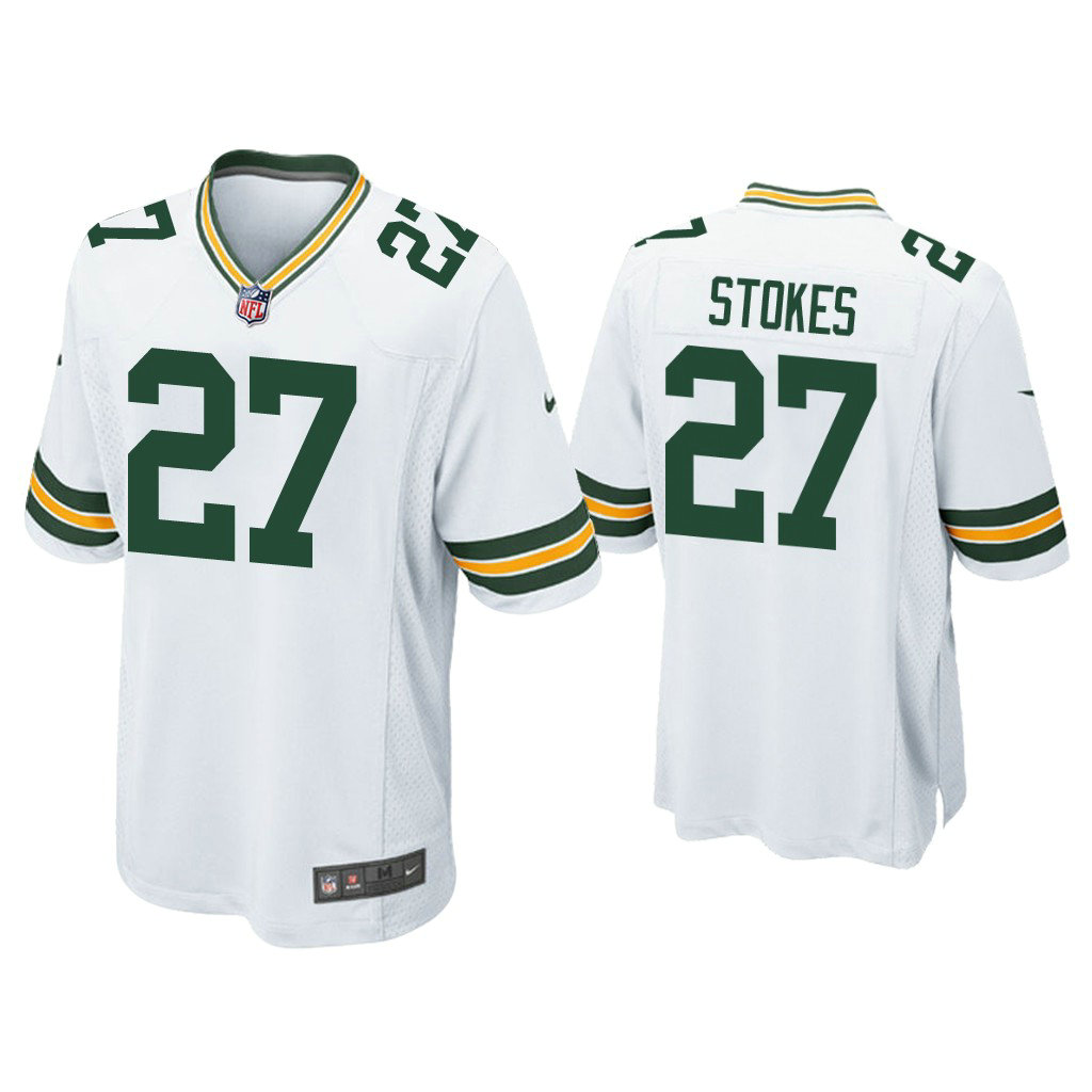 Green Bay Packers #27 Eric Stokes White 2021 NFL Draft Game Jersey Green Bay Packers #27 Eric Stokes White 2021 NFL Draft Game Jersey