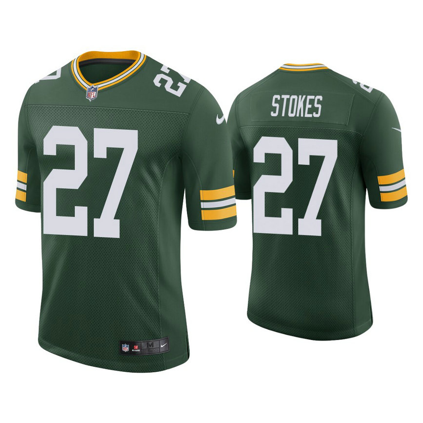 Green Bay Packers #27 Eric Stokes Green 2021 NFL Draft Vapor Limited Jersey Green Bay Packers #27 Eric Stokes Green 2021 NFL Draft Vapor Limited Jersey