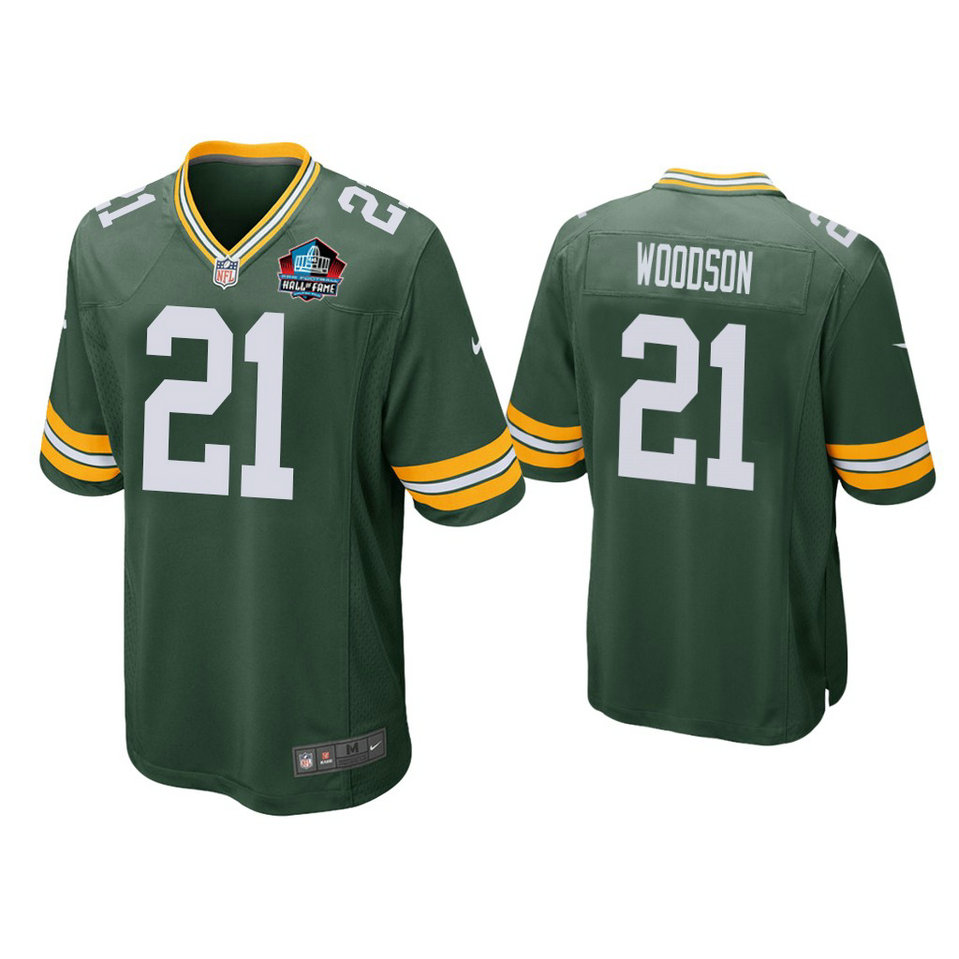 2021 Green Bay Packers #21 Charles Woodson Green Game Jersey