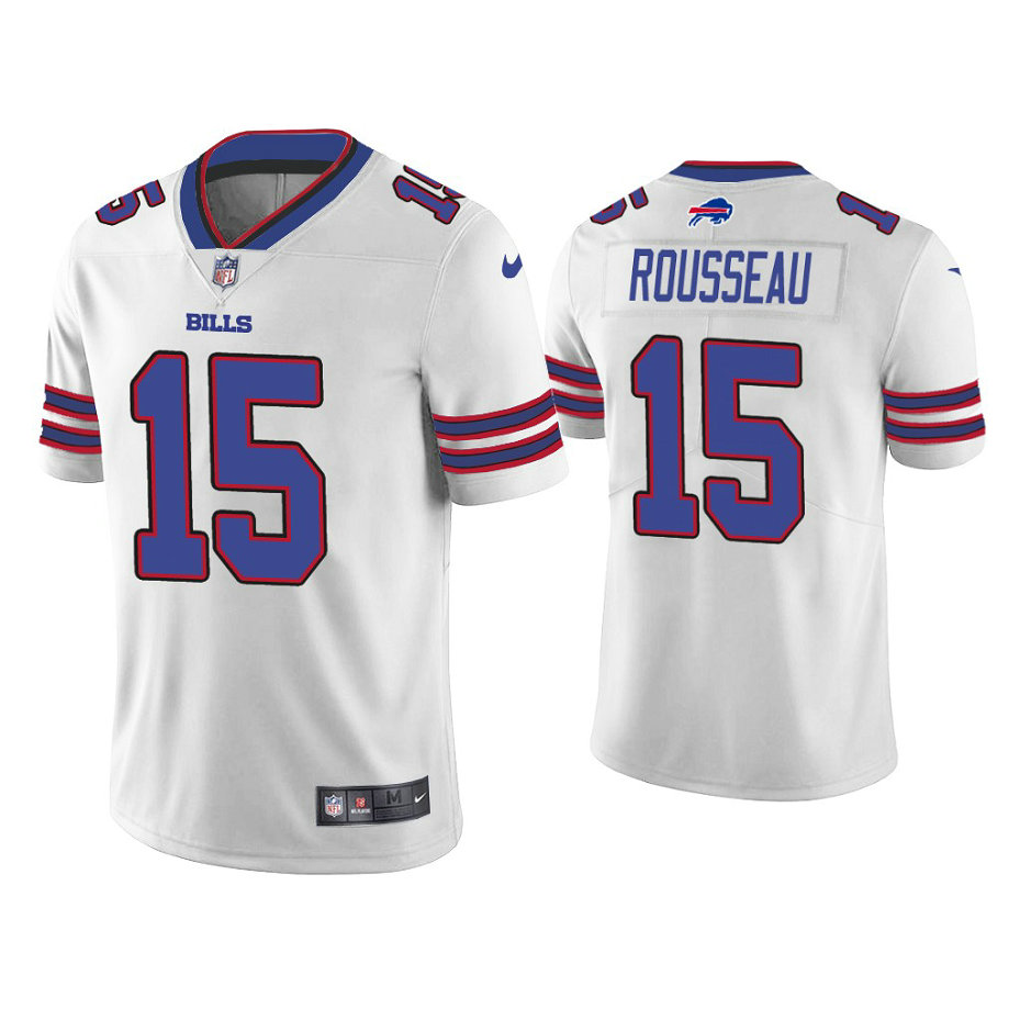 Buffalo Bills #15 Gregory Rousseau White 2021 NFL Draft Vapor Limited Jersey Buffalo Bills #15 Gregory Rousseau White 2021 NFL Draft Vapor Limited Jersey