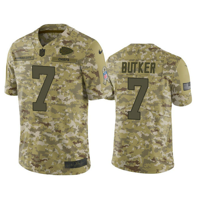 Kansas City Chiefs Harrison Butker #7 2018 Salute to Service Limited Camo Jersey