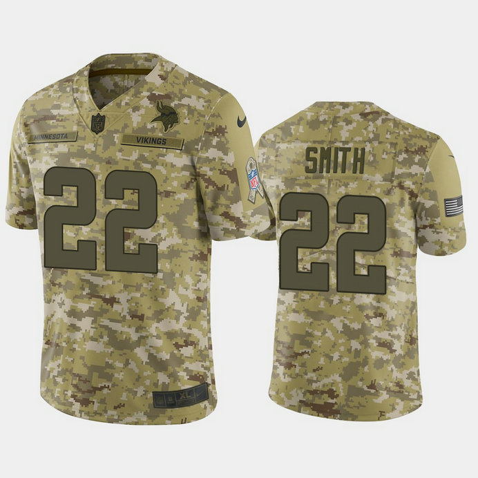 Minnesota Vikings Harrison Smith #22 2018 Salute to Service Limited Camo Jersey