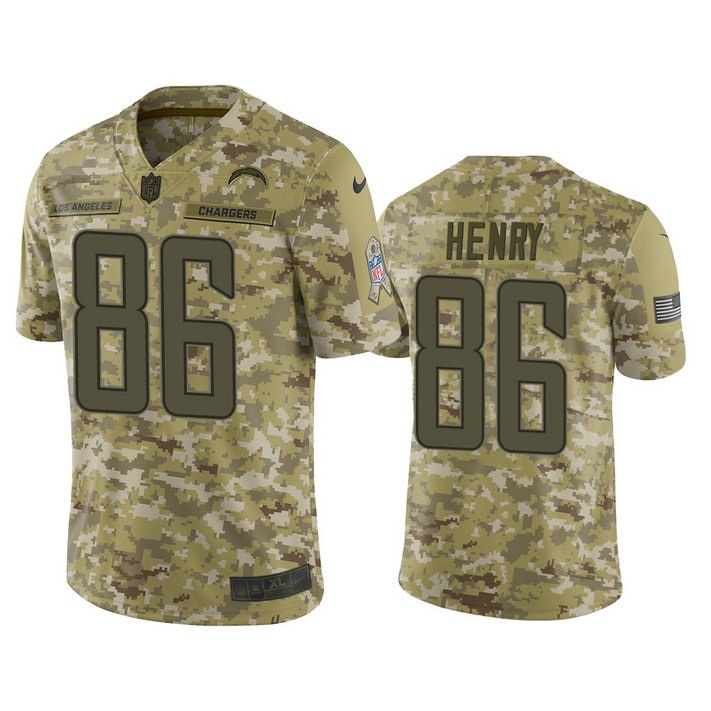 Los Angeles Chargers Hunter Henry #86 2018 Salute to Service Limited Camo Jersey