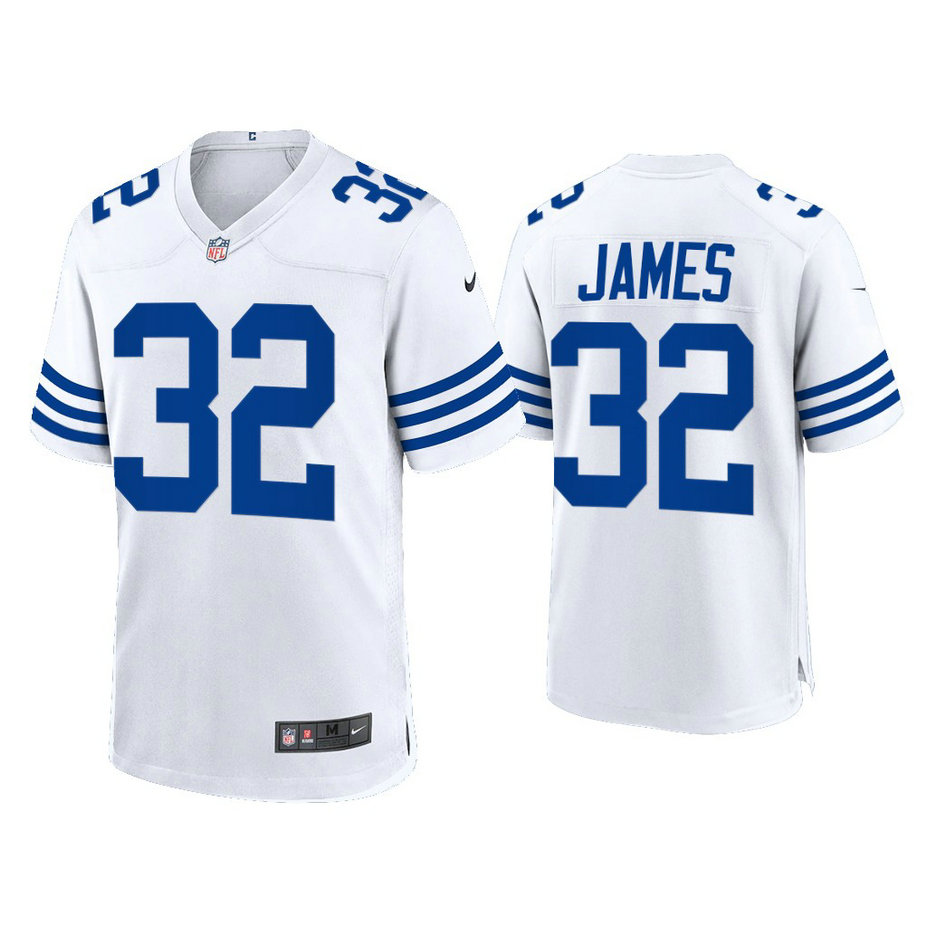 Indianapolis Colts #32 Edgerrin James White 2021 Throwback Game Jersey