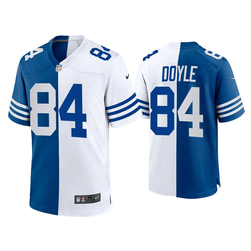 Indianapolis Colts #84 Jack Doyle Royal White 2021 Throwback Jersey