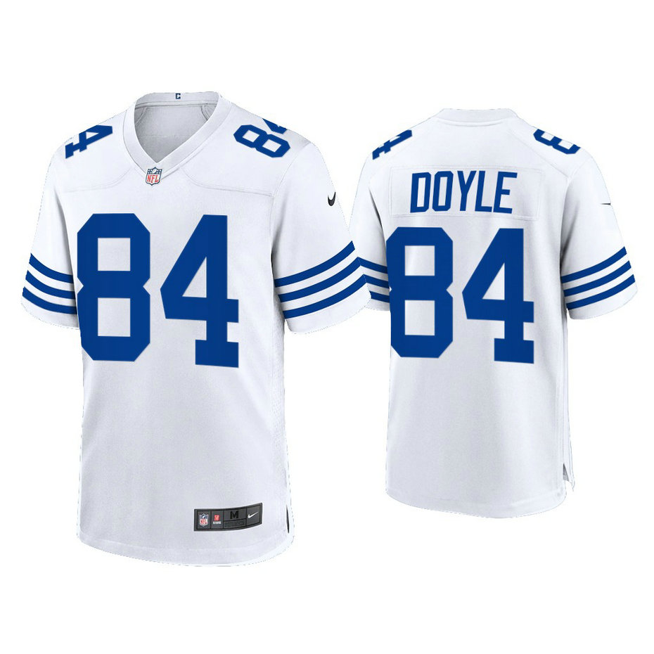 Indianapolis Colts #84 Jack Doyle White 2021 Throwback Game Jersey
