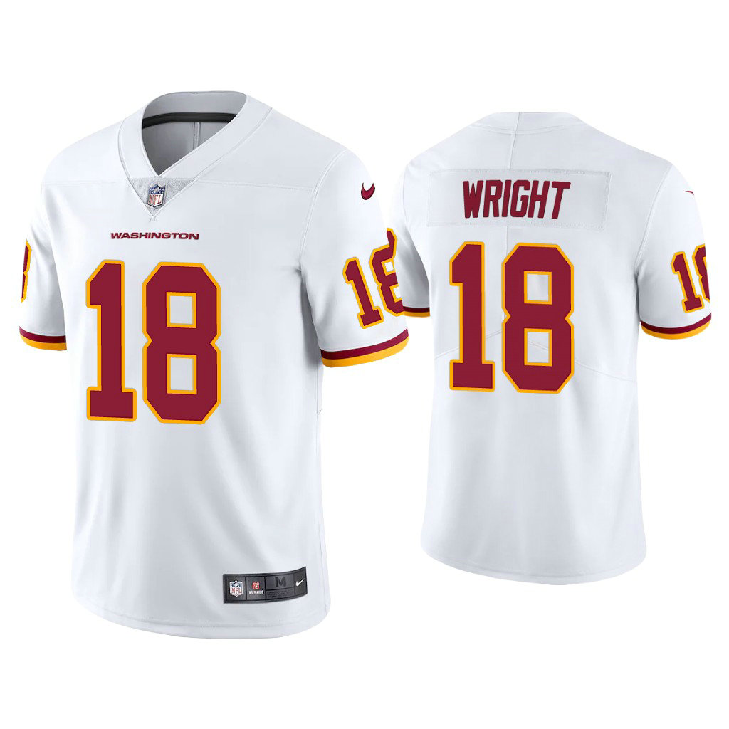 Washington Football Team #18 Isaiah Wright White Vapor Limited Jersey