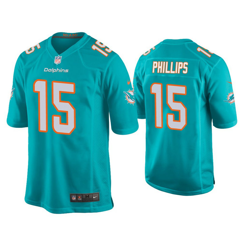 Miami Dolphins #15 Jaelan Phillips Aqua 2021 NFL Draft Game Jersey Miami Dolphins #15 Jaelan Phillips Aqua 2021 NFL Draft Game Jersey