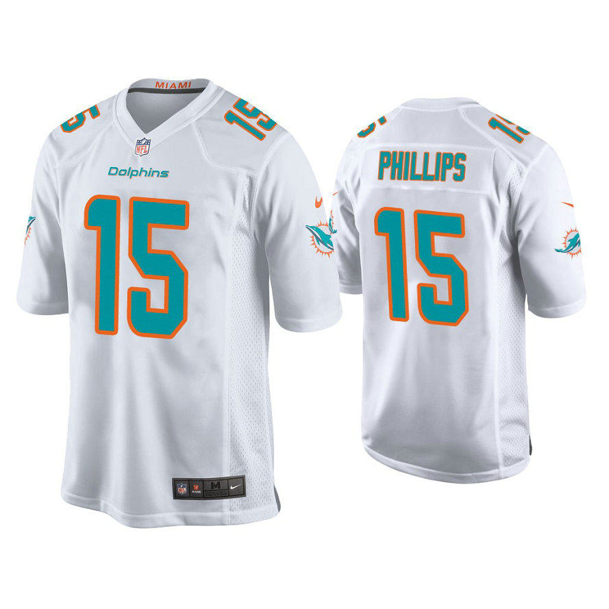 Miami Dolphins #15 Jaelan Phillips White 2021 NFL Draft Game Jersey Miami Dolphins #15 Jaelan Phillips White 2021 NFL Draft Game Jersey