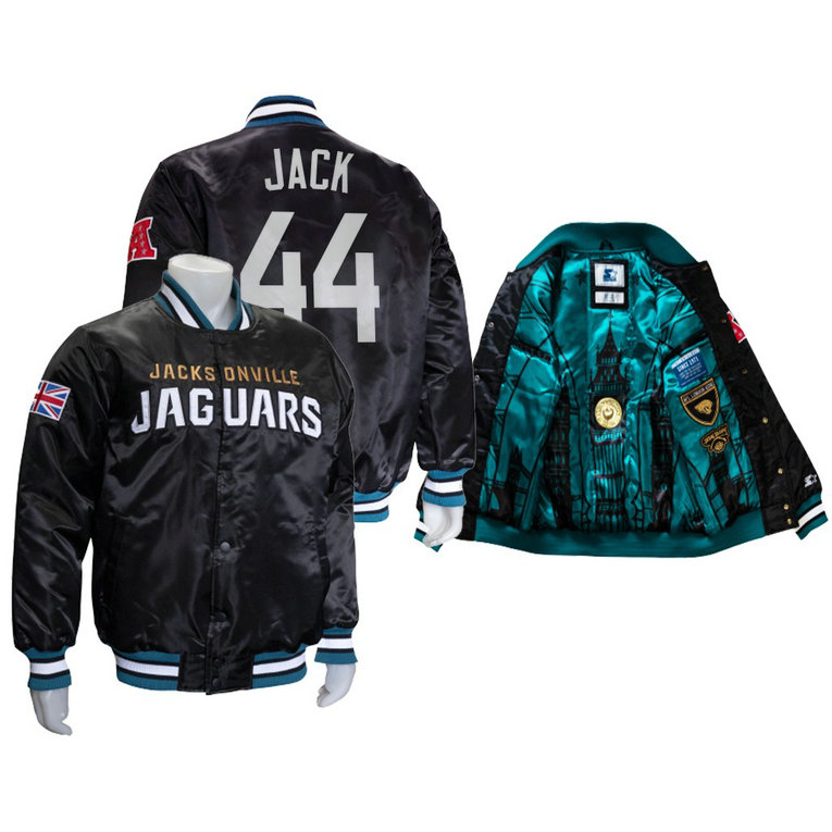 2021 Jacksonville Jaguars #44 Myles Jack Black Jacket 2021 Jacksonville Jaguars #44 Myles Jack Black Jacket