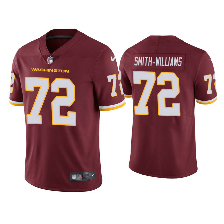 Washington Football Team #72 James Smith-Williams Burgundy Vapor Limited Jersey