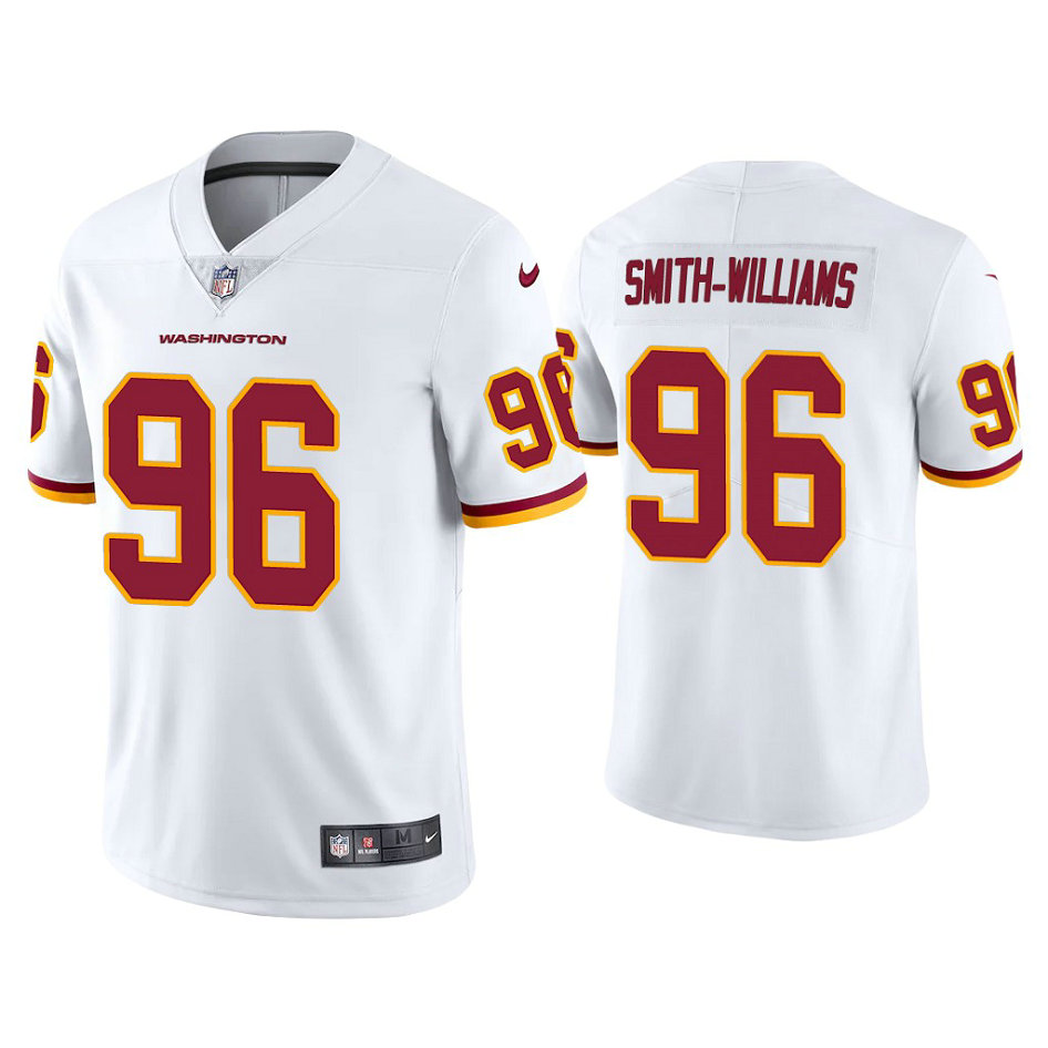Washington Football Team #96 James Smith-Williams White Vapor Limited Jersey Washington Football Team #96 James Smith-Williams White Vapor Limited Jersey