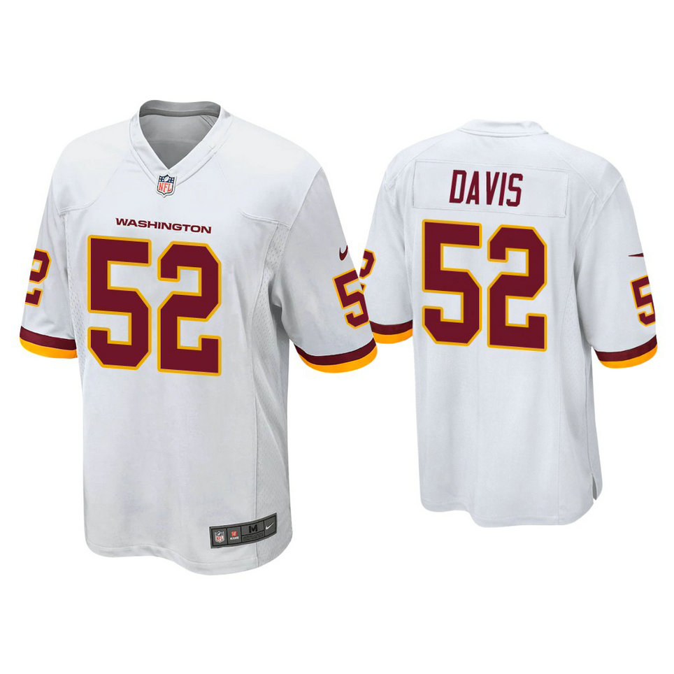 Washington Football Team #52 Jamin Davis White Game Jersey