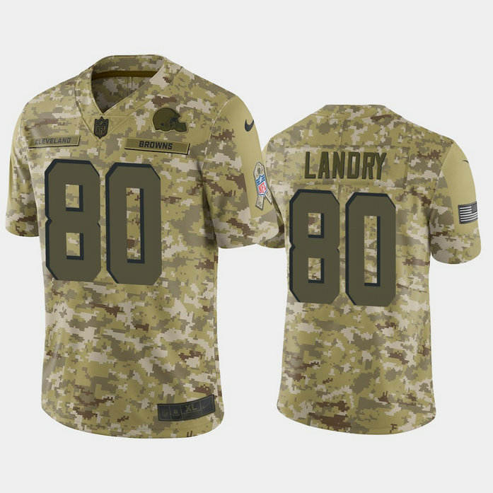 Cleveland Browns Jarvis Landry #80 2018 Salute to Service Limited Camo Jersey Cleveland Browns Jarvis Landry #80 2018 Salute to Service Limited Camo Jersey