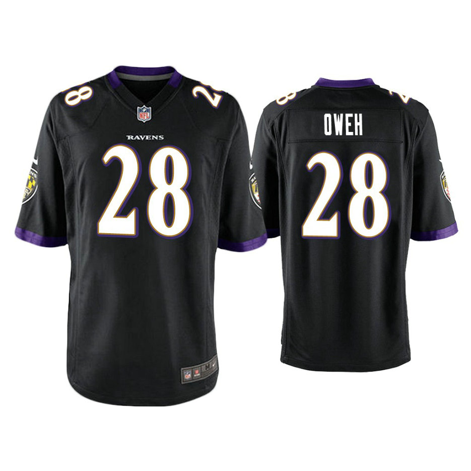 Baltimore Ravens #28 Jayson Oweh Black 2021 NFL Draft Game Jersey Baltimore Ravens #28 Jayson Oweh Black 2021 NFL Draft Game Jersey