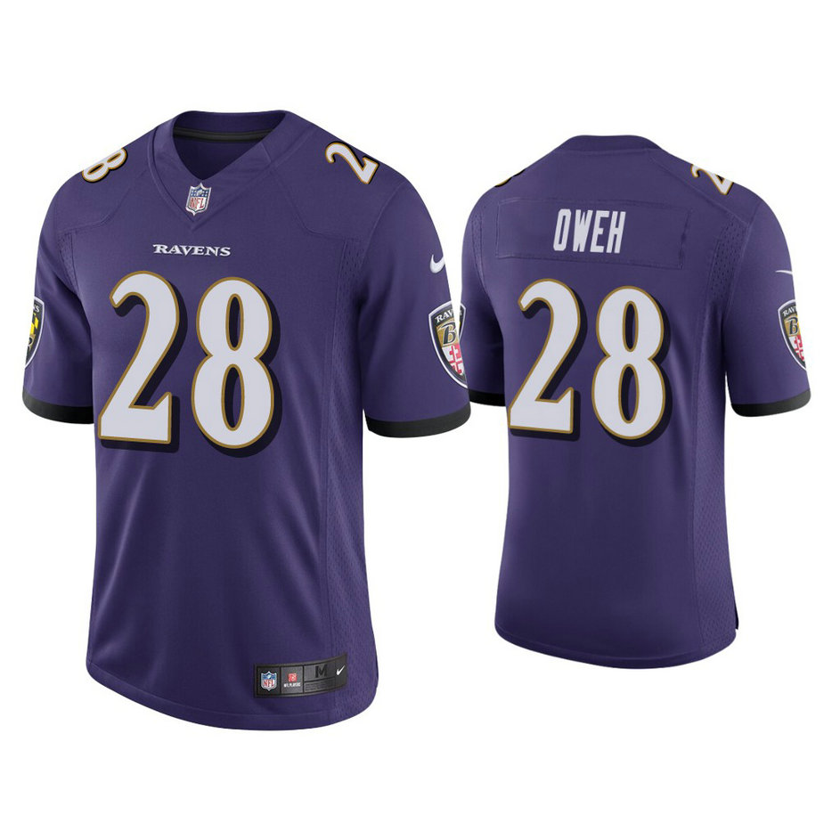 Baltimore Ravens #28 Jayson Oweh Purple 2021 NFL Draft Vapor Limited Jersey Baltimore Ravens #28 Jayson Oweh Purple 2021 NFL Draft Vapor Limited Jersey