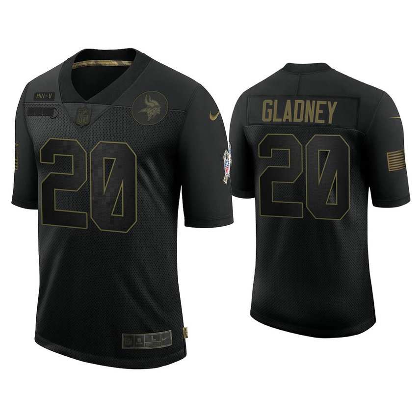 Minnesota Vikings #20 Jeff Gladney Black 2020 Salute to Service Limited Jersey Minnesota Vikings #20 Jeff Gladney Black 2020 Salute to Service Limited Jersey