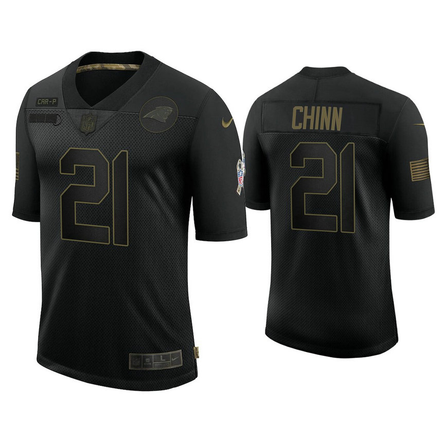 Carolina Panthers #21 Jeremy Chinn Black 2020 Salute to Service Limited Jersey