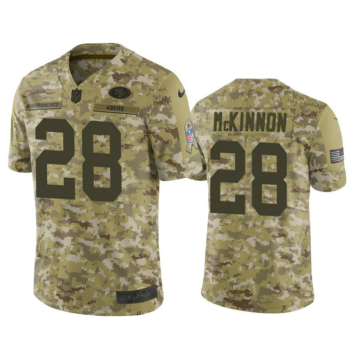 San Francisco 49ers Jerick McKinnon #28 Camo Jersey 2018 Salute to Service San Francisco 49ers Jerick McKinnon #28 Camo Jersey 2018 Salute to Service