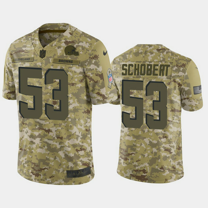 Cleveland Browns Joe Schobert #53 2018 Salute to Service Limited Camo Jersey Cleveland Browns Joe Schobert #53 2018 Salute to Service Limited Camo Jersey