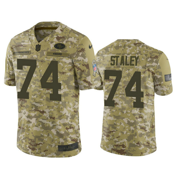 San Francisco 49ers Joe Staley #74 Camo Jersey 2018 Salute to Service San Francisco 49ers Joe Staley #74 Camo Jersey 2018 Salute to Service