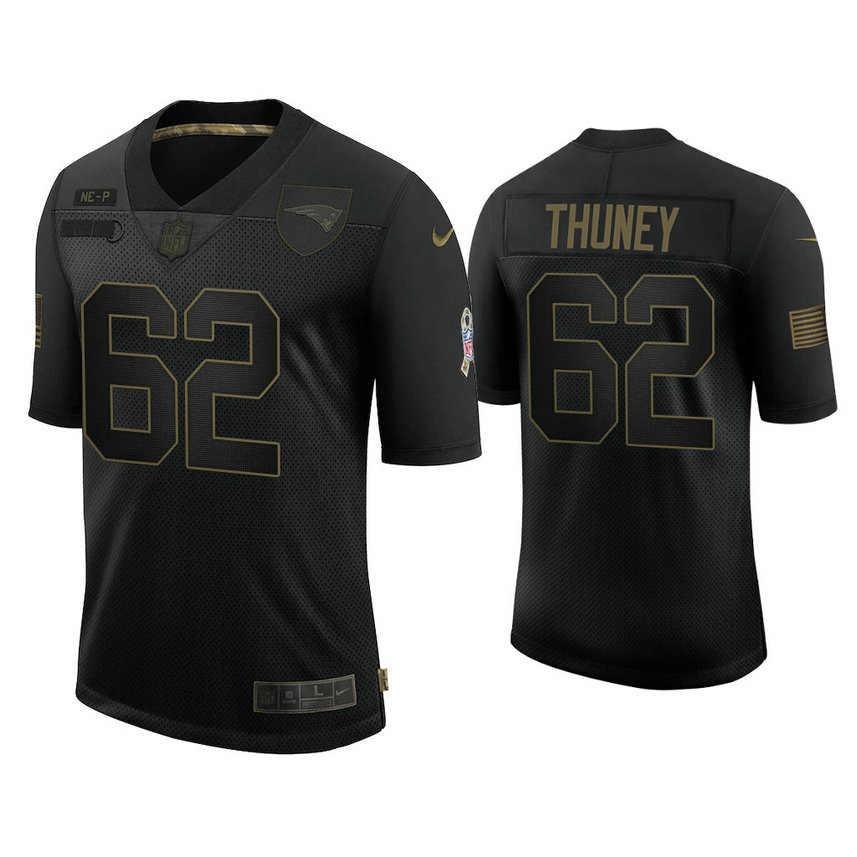 New England Patriots #62 Joe Thuney Black 2020 Salute to Service Limited Jersey New England Patriots #62 Joe Thuney Black 2020 Salute to Service Limited Jersey