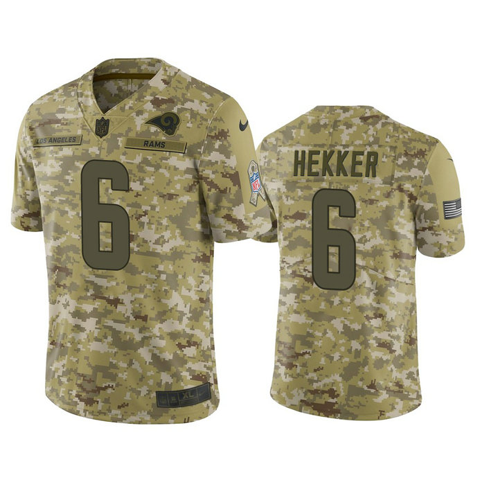 Los Angeles Rams Johnny Hekker #6 Camo Jersey 2018 Salute to Service Los Angeles Rams Johnny Hekker #6 Camo Jersey 2018 Salute to Service