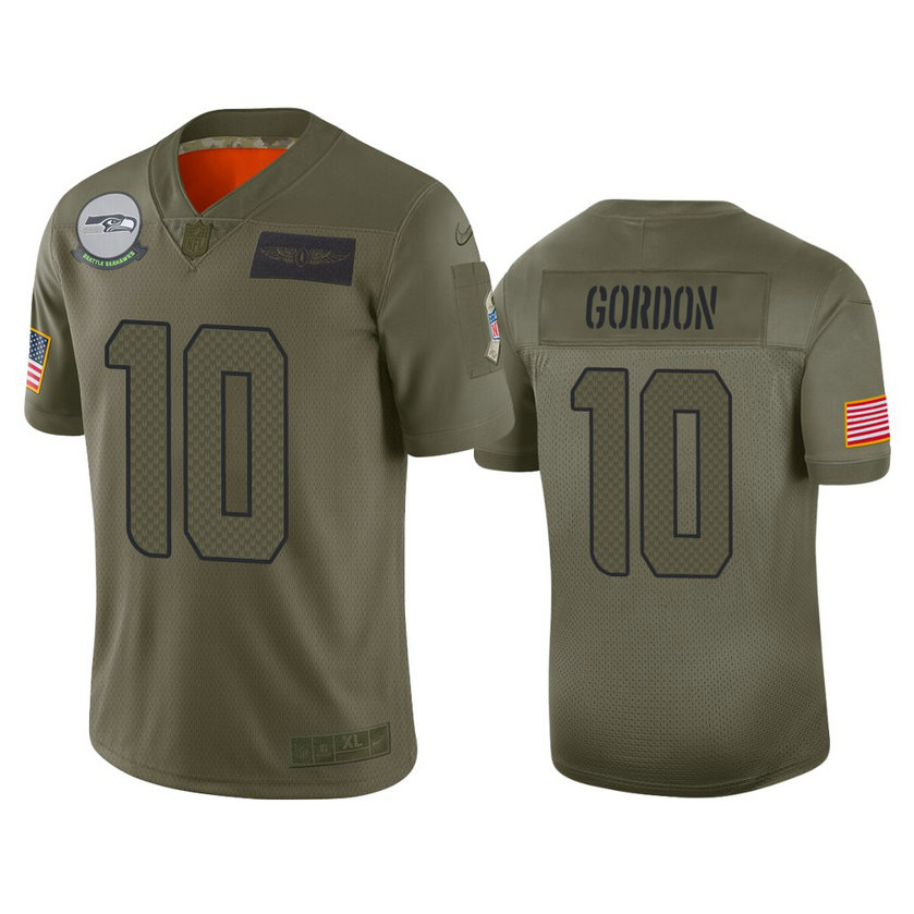 Seattle Seahawks #10 Josh Gordon Camo 2019 Salute to Service Limited Jersey