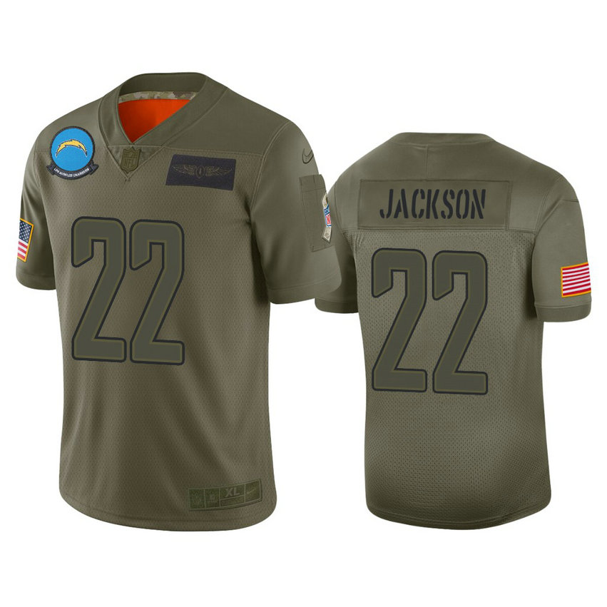 Los Angeles Chargers #22 Justin Jackson Camo 2019 Salute to Service Limited Jersey Los Angeles Chargers #22 Justin Jackson Camo 2019 Salute to Service Limited Jersey