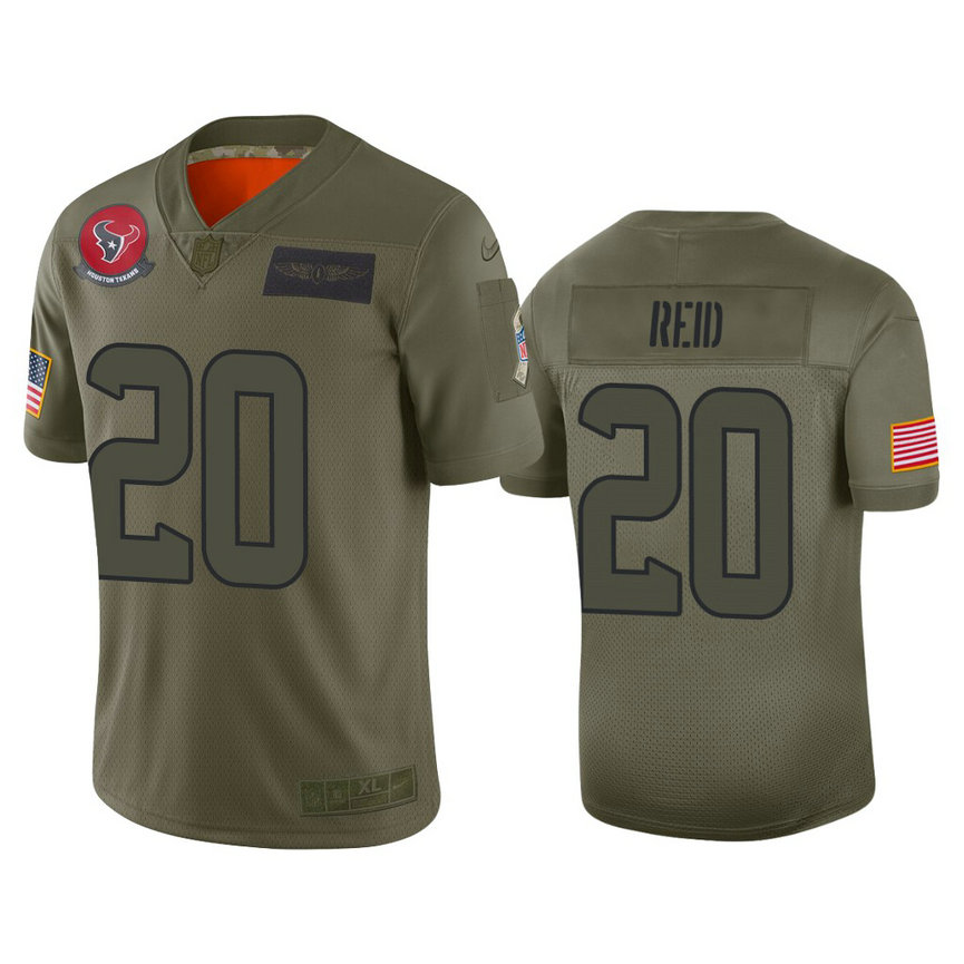 Houston Texans #20 Justin Reid Camo 2019 Salute to Service Limited Jersey