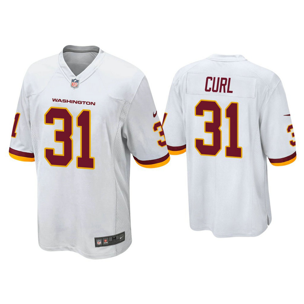 Washington Football Team #31 Kamren Curl White Game Jersey