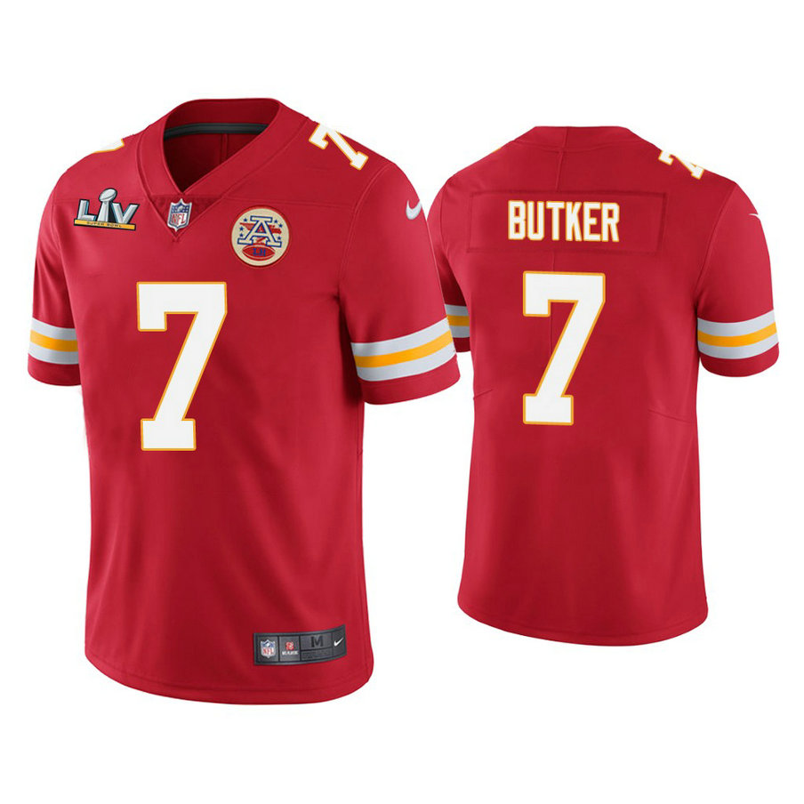 2021 Kansas City Chiefs #7 Harrison Butker Red Super Bowl LIV Red Vapor Limited Jersey