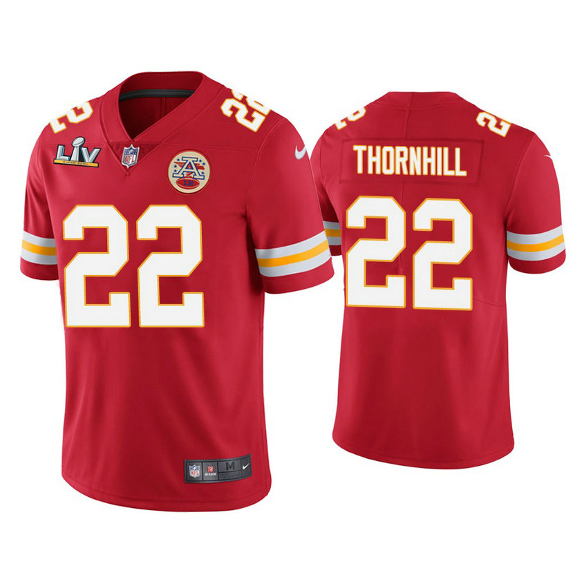 2021 Kansas City Chiefs #22 Juan Thornhill Red Super Bowl LIV Red Vapor Limited Jersey 2021 Kansas City Chiefs #22 Juan Thornhill Red Super Bowl LIV Red Vapor Limited Jersey